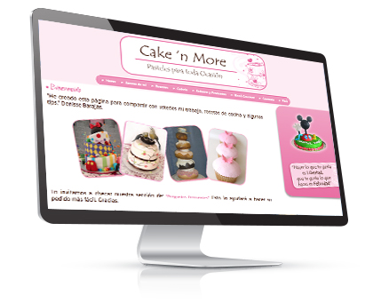 Página web de una pastelería personalizada a domicilio.